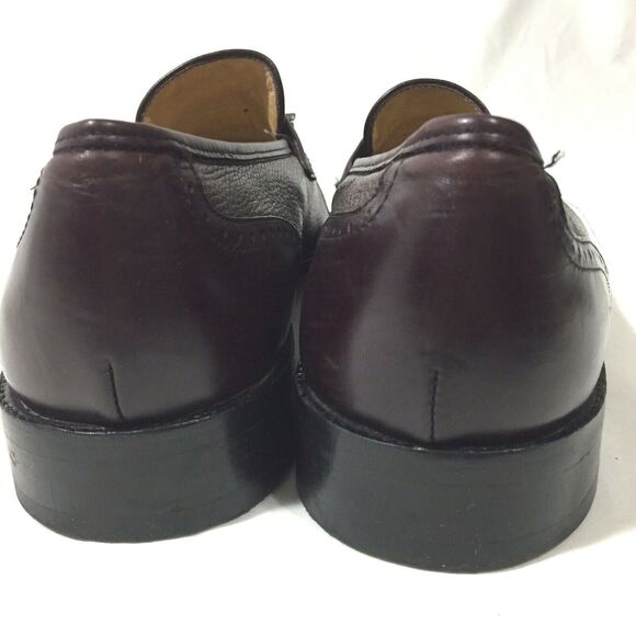Vito Rufolo Shoes Tassel Loafer Cap Toe 10 Italy Leather Slip-On Burgundy main image 7